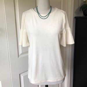 Loft Velour Knit Short Sleeve Top